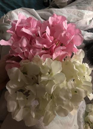 Искуственные цветы, головки гортензия, декоративные цветы8 фото