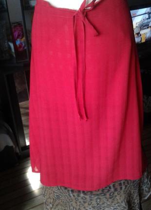 Юбка   оригинальная р 50-52 красная винтаж