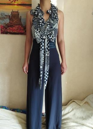 Синий комбинезон праздничный стильный комбинезон на праздник костюм синий.