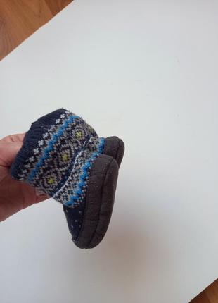 Теплі пінетки шкарпетки капці чобітками carter's fair isle slipper socks3 фото