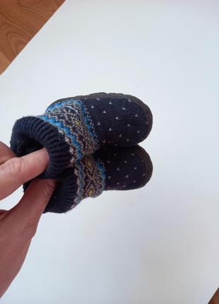 Теплі пінетки шкарпетки капці чобітками carter's fair isle slipper socks4 фото