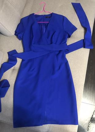 Шикарна, темно синя сукня2 фото