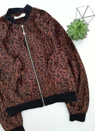 Стильный трендовый леопардовый тигровый велюровый бомбер куртка2 фото