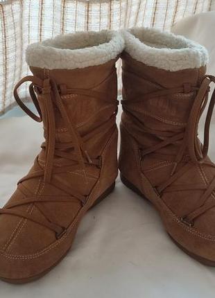 Кожаные зимние ботинки moon boot techica, 35 р., 23 см2 фото