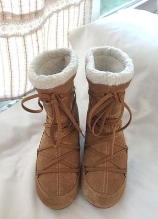Кожаные зимние ботинки moon boot techica, 35 р., 23 см6 фото
