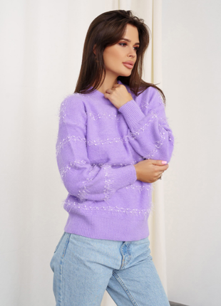 Тёплый свитер джемпер травка с полосками классика 3 цвета3 фото