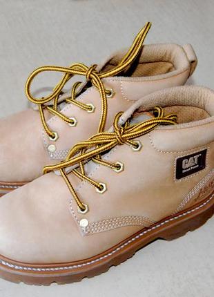 Caterpillar – отличные кожаные ботинки унисекс именитого бренда, размер 36 (23 см)
