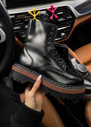 🥾 стильні шкіряні демісезонні чоботи dr. martens jadon