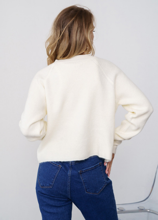 Укороченный шерстяной вязаный свитер джемпер 4 цвета3 фото