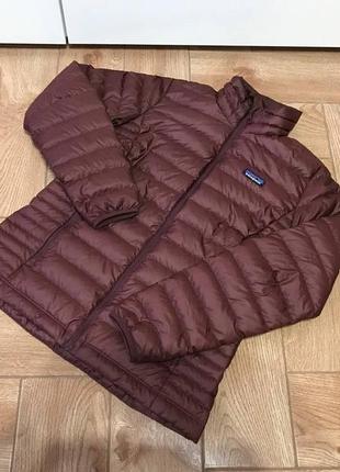 Пуховик женский бордовый патагония patagonia women's down sweater puffer jacket🧥р.м🇺🇸🇧🇩1 фото