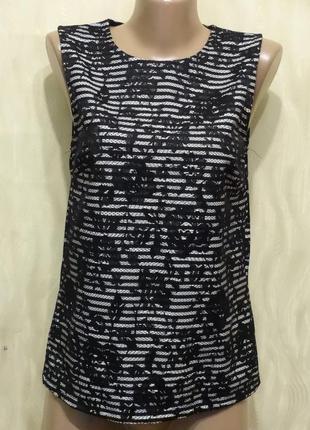 Красивый ажурный топ warehouse , р.8-10