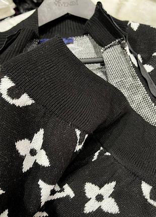 В’язаний жіночі спортивний костюм в стилі louis vuitton6 фото