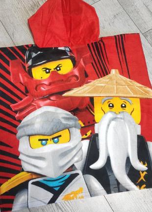 Полотенце пончо пляжное ниндзяго ninjago lego 60х120 см4 фото