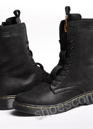 Мужские ботинки, берцы, сапоги в стиле dr.martens кожаные черные6 фото