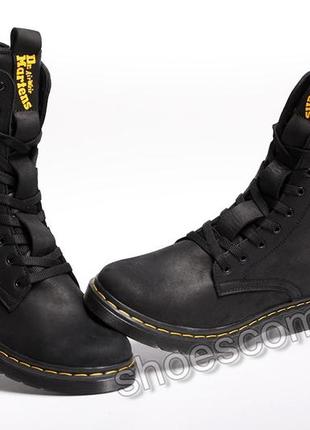 Мужские ботинки, берцы, сапоги в стиле dr.martens кожаные черные9 фото