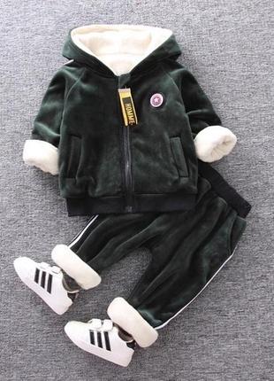 Теплий костюм велюр+плюш