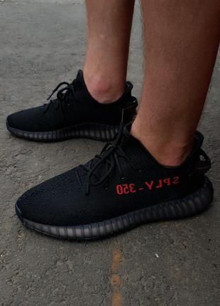 Кросівки adidas yeezy boost 350 black/red6 фото