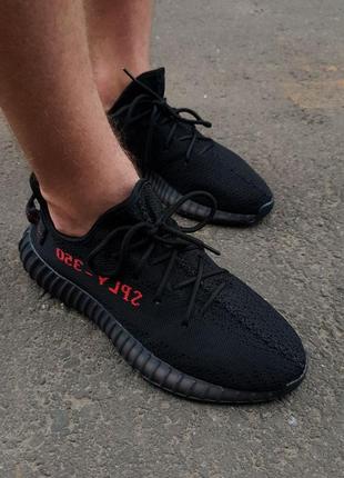 Кросівки adidas yeezy boost 350 black/red7 фото