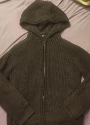 В'язана тепла кофта-куртка m&s для хлопчика