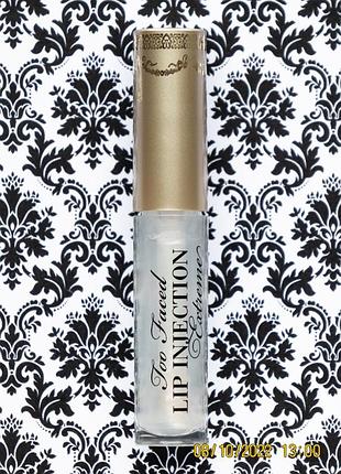 Блеск плампер для увеличения губ too faced extreme injection lip plumper clear brilliant 2.8 г
