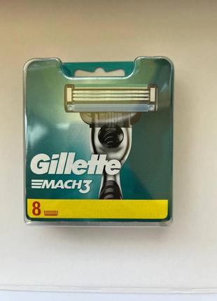 Gillette mach3. змінні касети для гоління, 8 шт