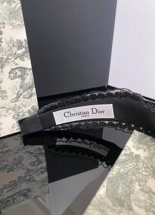 Элегантный ободок для волос с черным кружевом и логотипом, люкс качество!