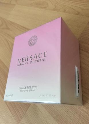 Оригинал 90ml versace bright crystal версаче кристал розовые женские духи парфюм стойкие туалетная вода