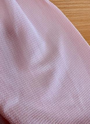 Платье туника текстурный шифон нежно-розовое пудра с жемчугом (4317)9 фото