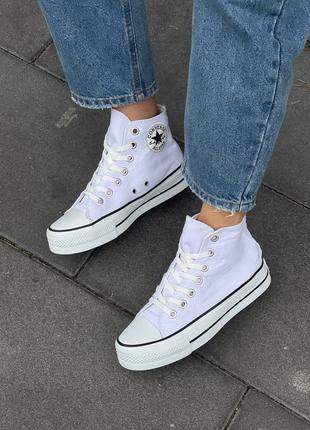 Кеды converse hight x suede taylor platform ‘white’
