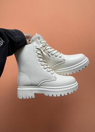 ❄️no name boots cream fur❄️черевики жіночі зимні білі, ботинки женские зимние