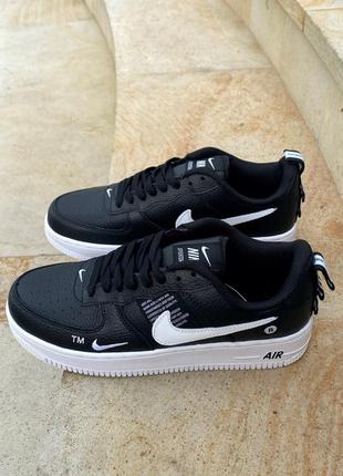 Nike air force 1 07 lv8 ultra black white❤️36рр-45рр❤️кросівки найк форс чорні демісезонні, кросовки найк форс чёрные