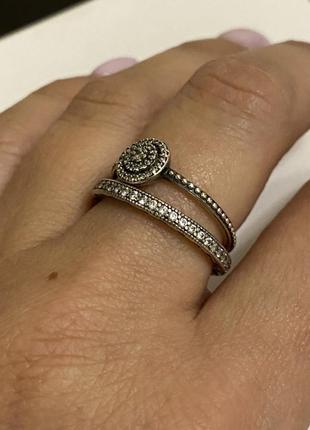 Pandora zirconia ring пандора, отличный подарок8 фото
