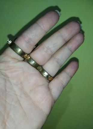 Перстень на три пальчики метал кристали емаль вінтаж3 фото