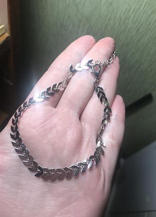 Браслет на руку/ногу під срібло 925