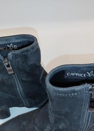Шикарные ботинки-чулки caprice в сером цвете из искусственной замши9 фото