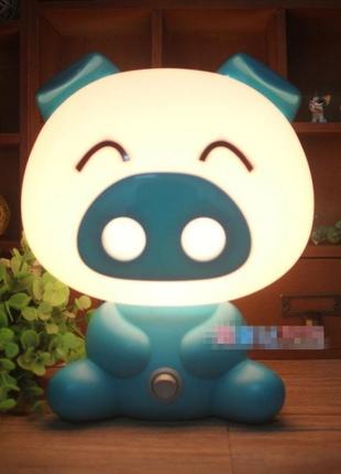 Світильник нічник свинка blue