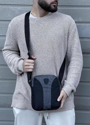 Чоловіча барсетка пума ферарі брендова фірмова сумка через плече puma ferrari