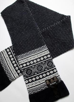 Шерстяной шарф barbour - wool scarf, made in scotland