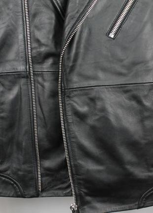 Шикарна шкіряна куртка barneys leather biker jacket3 фото