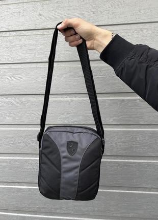 Чоловіча барсетка пума ферарі брендова фірмова сумка через плече puma ferrari4 фото