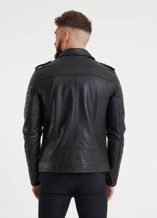 Шикарна шкіряна куртка barneys leather biker jacket10 фото
