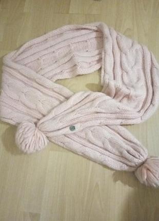 Нежно розовый шарф