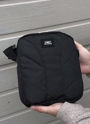 Чоловіча барсетка брендова фірмова сумка через плече месенджер чорний
