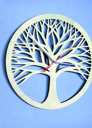 Часы настенные из фанеры "дерево" любого цвета2 фото