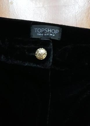 Красивые черные бархатные шорты topshop ,высокая посадка5 фото