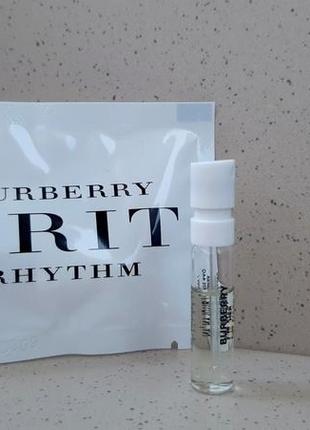 Burberry brit rhythm for her✨оригінал мініатюра пробник mini vial spray 2 мл книжка