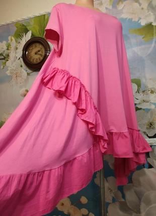 Натуральное платье в стиле бохо италия  plus size