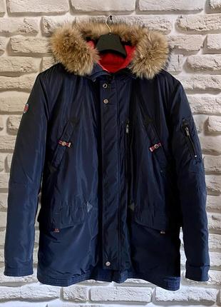 Продам мужская курточка 2 в 1. зима-осень. капюшон енот. р л. новая