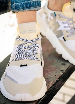Жіночі кросівки adidas nite jogger x 3m white / smb6 фото