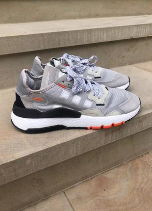 Чоловічі кросівки adidas nite jogger grey white orange / smb